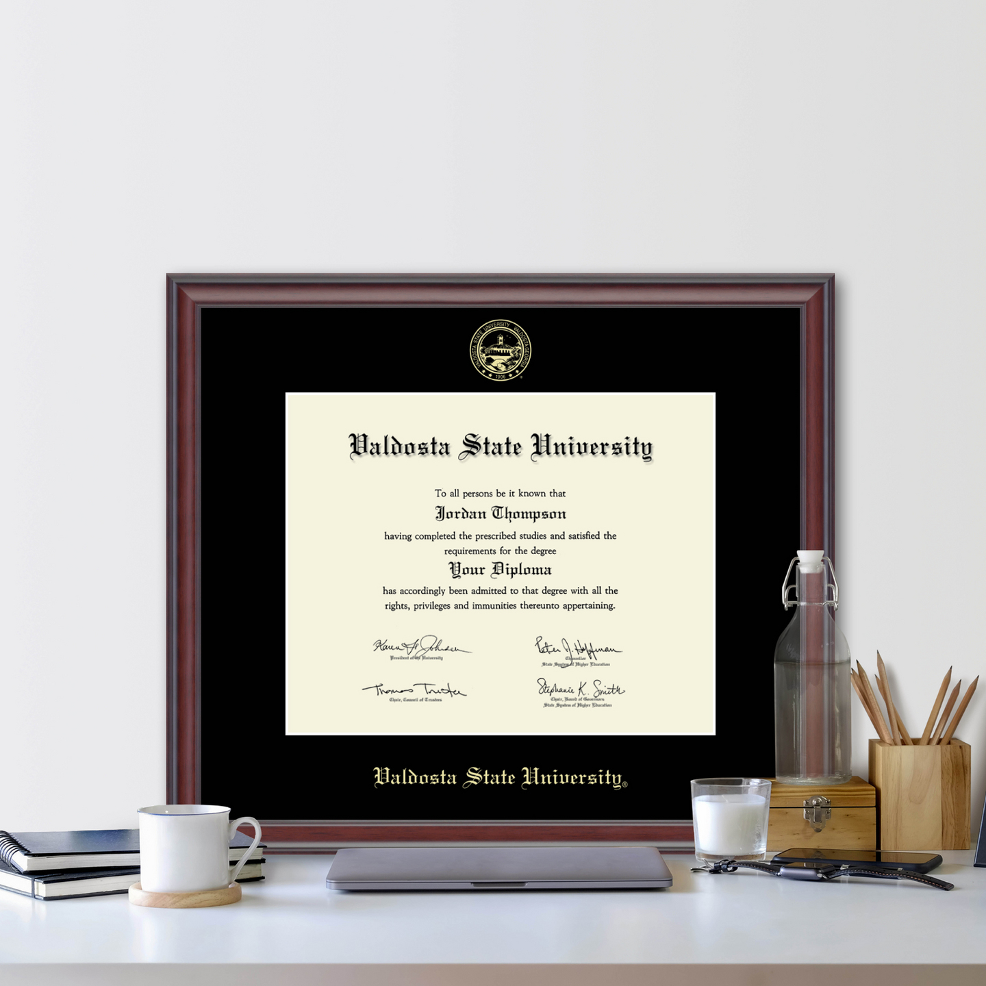 Valdosta State University Gold Embossed Diploma Frame In Studio Item