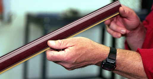 CHC employee inspecting moulding