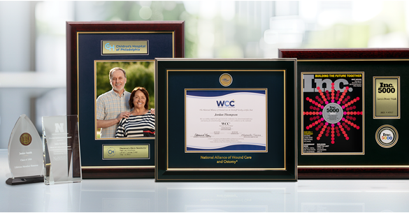 Various Association & Membership Frames and Awards grouped together.