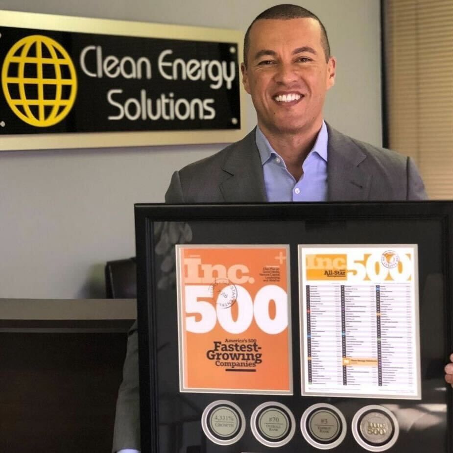 Inc5000 Award Frame for Clean Energy Solutions