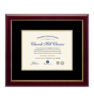 Custom certificate frame example