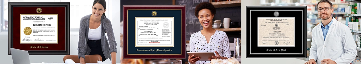 State License Frames For Professionals