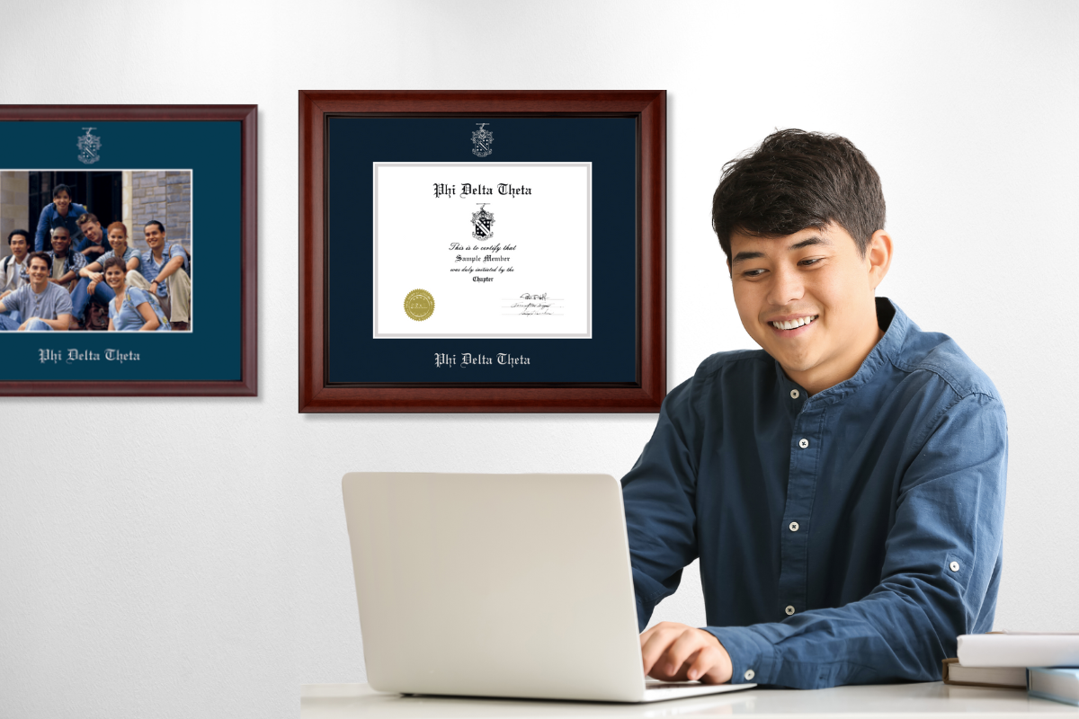 Phi Delta Theta Certificate Frame