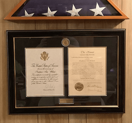 Double Document Frame on wall