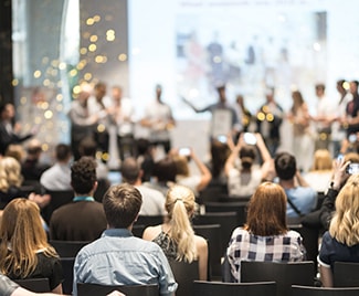 Group of people celebrating at a Corporate Awards ceremony