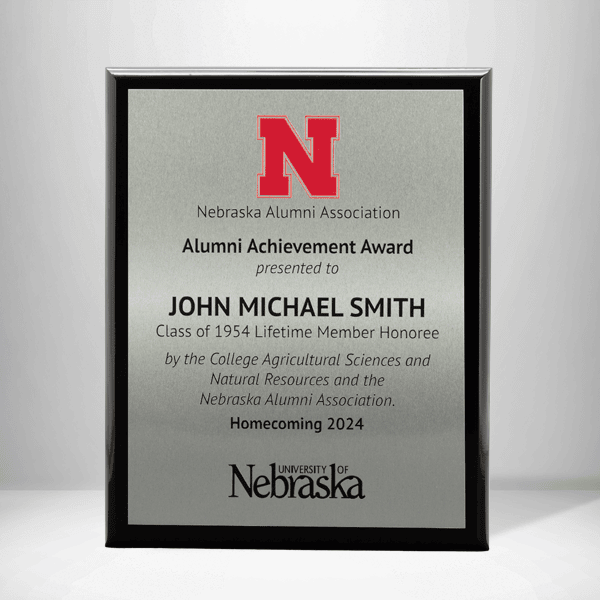 Nebraska Alumni Association Award Plaque