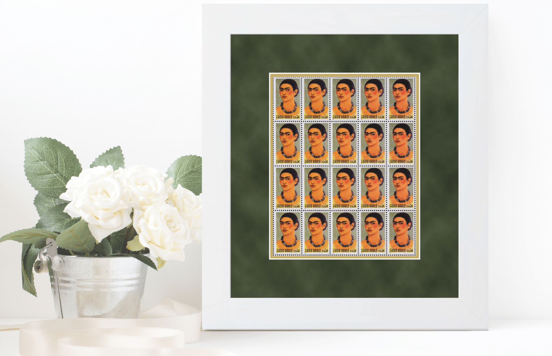 Frida Kahlo Postage Stamp Frame