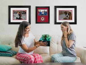 girl giving her roommate a gift
