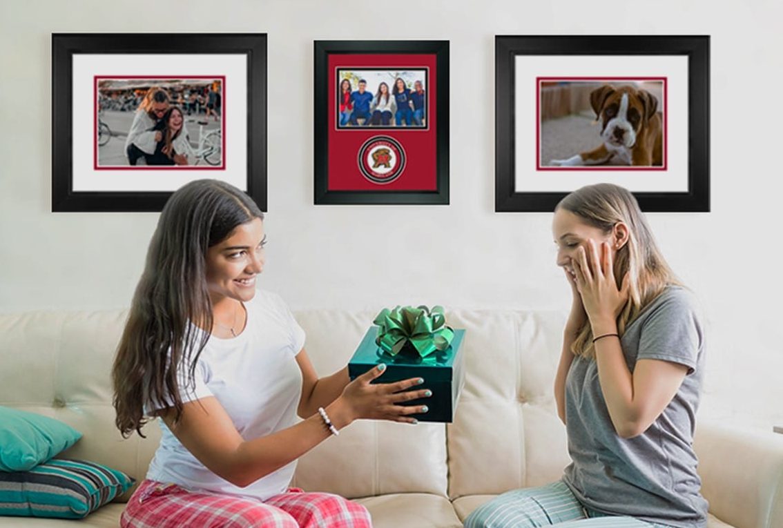 girl giving her roommate a gift