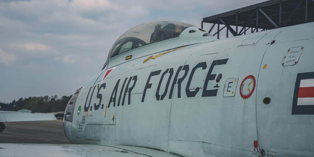 US air force plane on ground