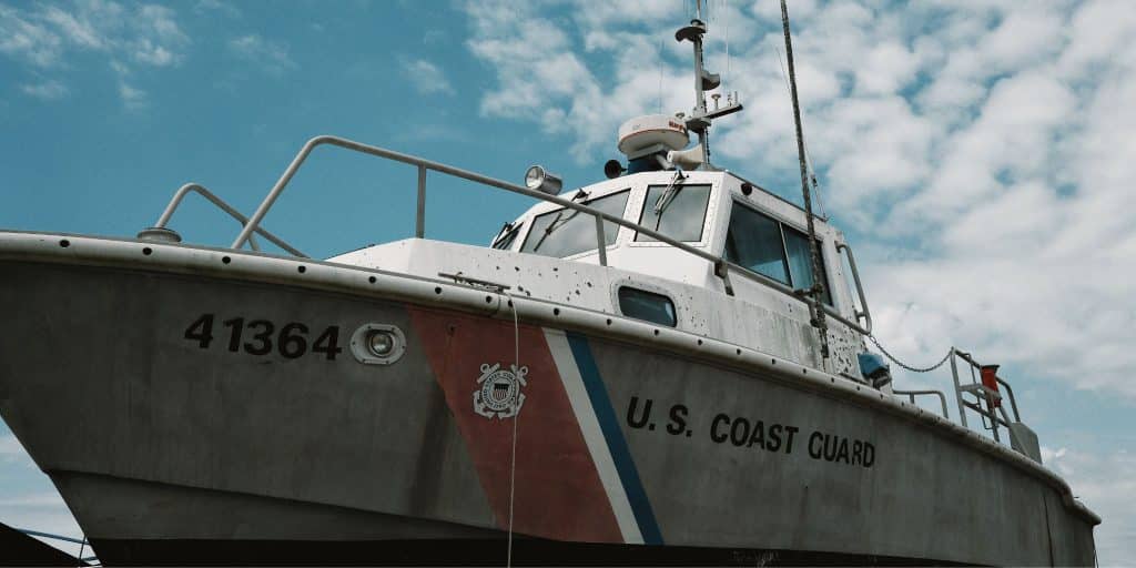 US coast guard boat