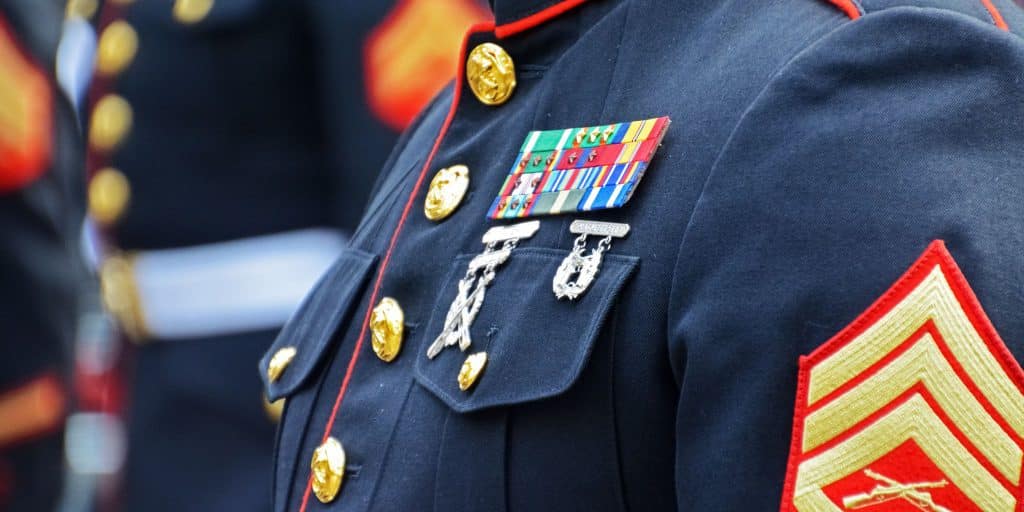 military uniform and medals