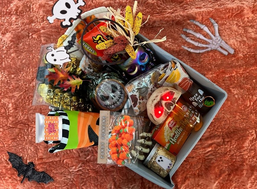 Galloween themed college care package
