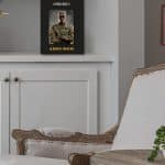 army mom photo frame and medal frame in living room