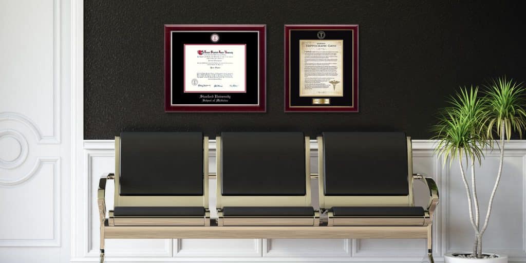 waiting room with stanford frames