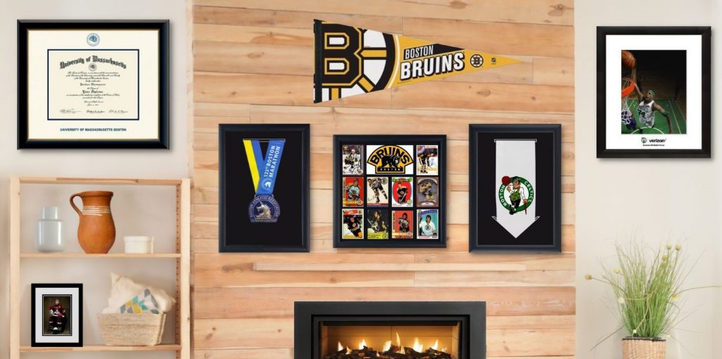 boston bruins and celtics sports frames