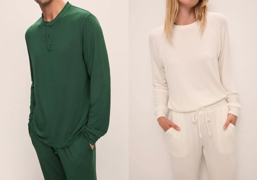 mens and womens sets of eberjay loungewear