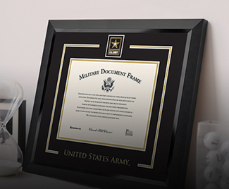 Military personnel custom diploma frame