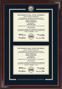 Medallion Double Diploma Frame