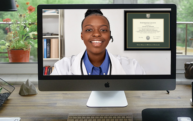 doctor in zoom meeting