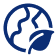 Leaf or earth icon symbolizing environmental commitment