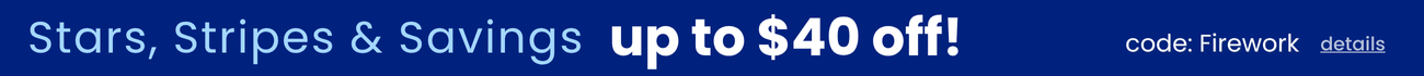 Stars, Stripes & Savings Promo up to $40 off with promo code Firework