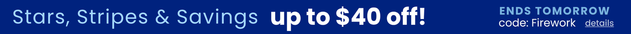 Stars, Stripes & Savings Promo up to $40 off with promo code Firework