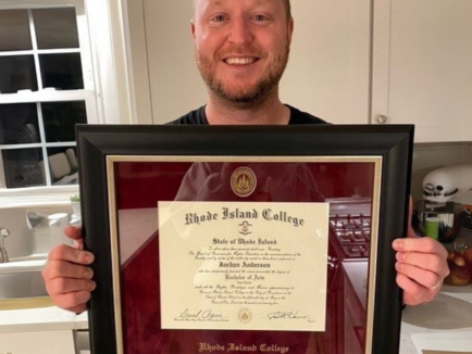 Verified customer photo for Lexi T., sharing their experience with Church Hill Classics diploma frames