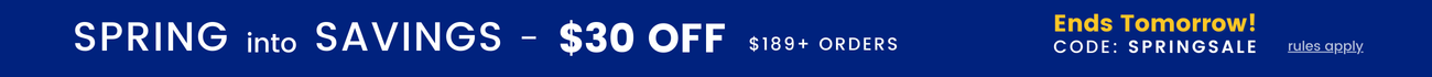 Spring into savings - $30 off orders $189+ with code SpringSale ends tomorrow. Rules apply.
