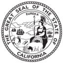 Frame with official State of California seal for professional licenses