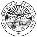 Official State Seal of Ohio representing certification or legal document frames