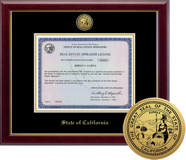State of California Certificate Frame