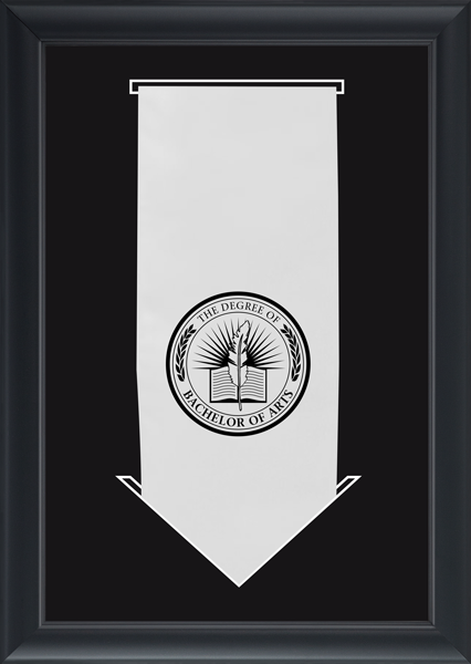 Shadow box frame for displaying a graduation stole