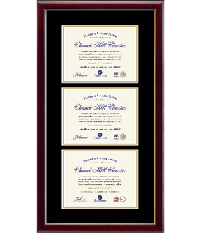 three certificate frame