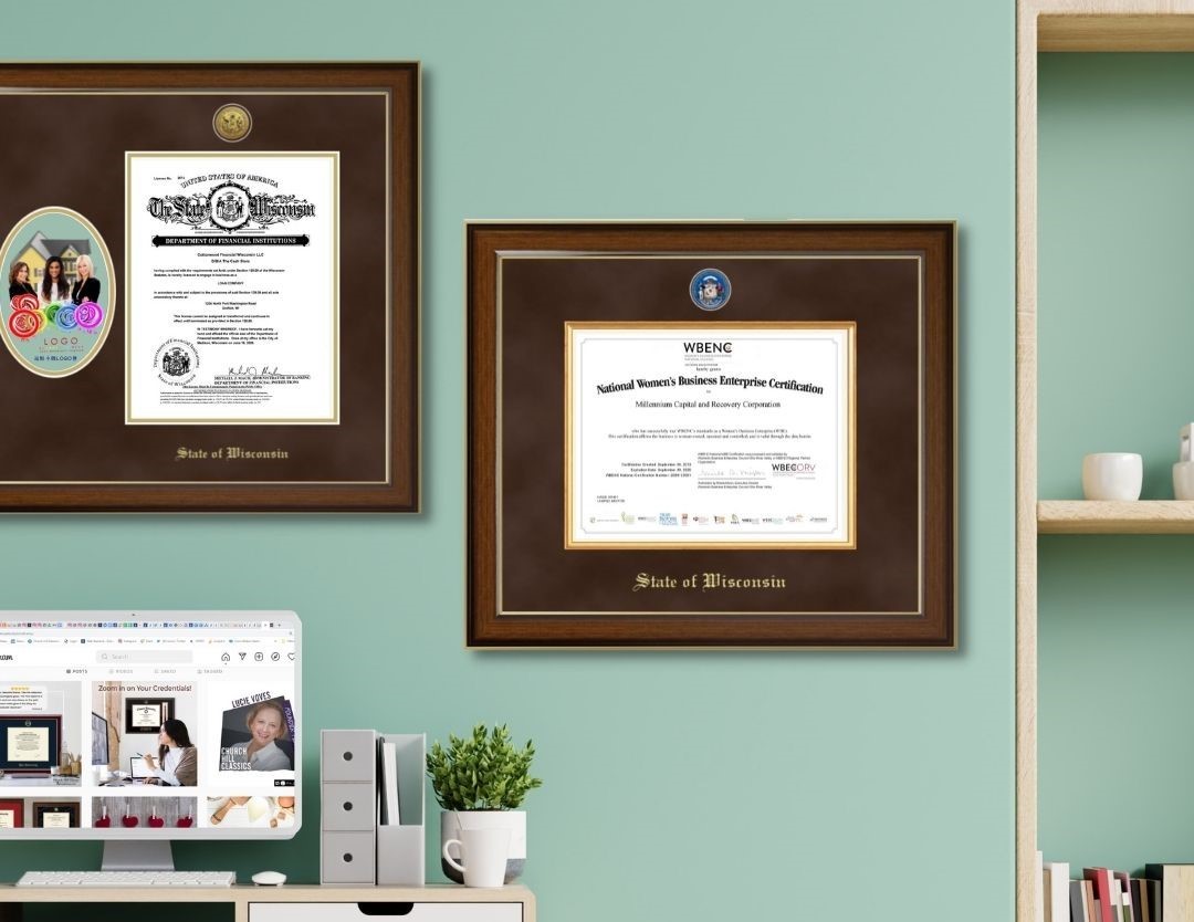 wbenc certificate and wisconsin state frames