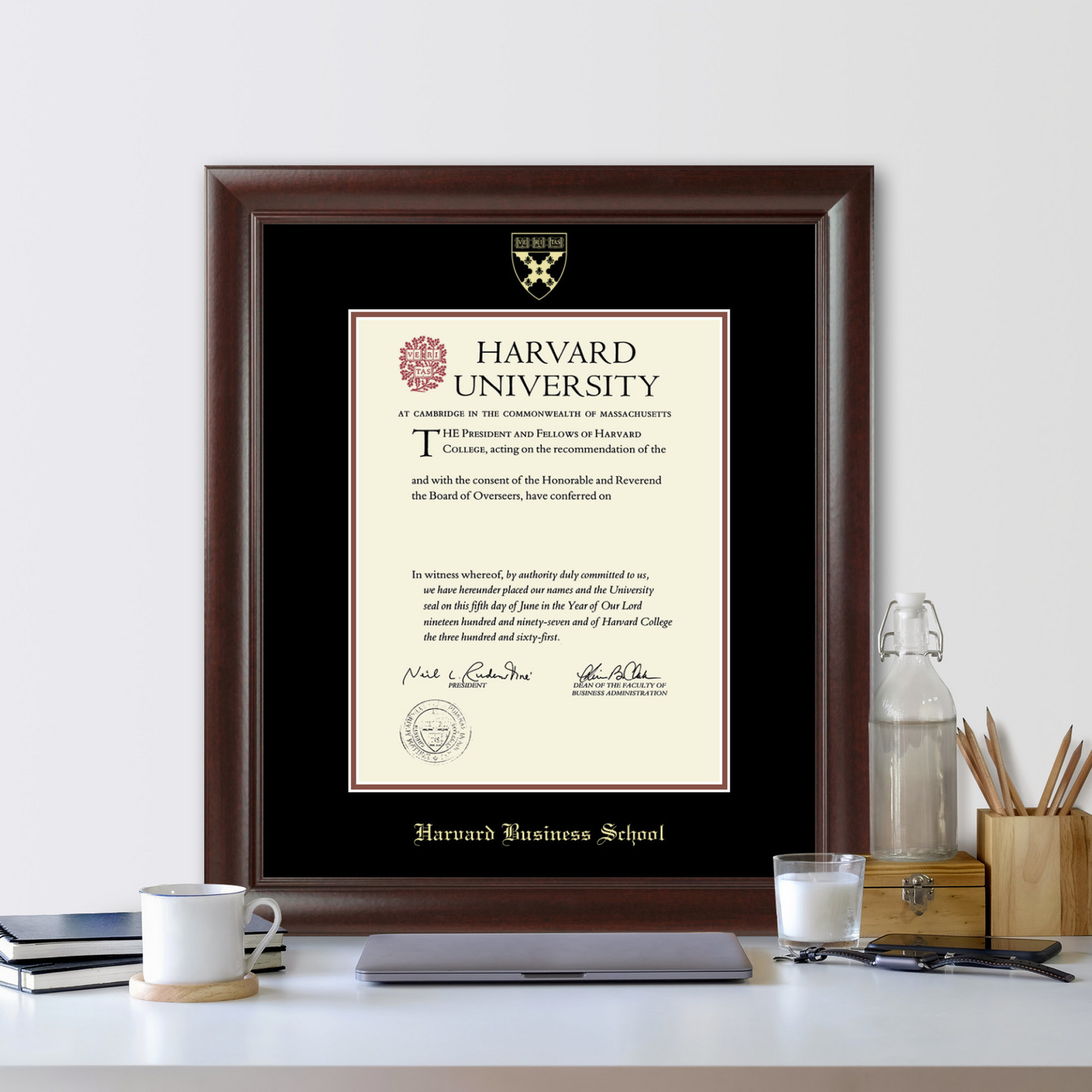 Harvard University Gold Embossed Diploma Frame in Rainier - Item #138404  from Harvard COOP Mail Order