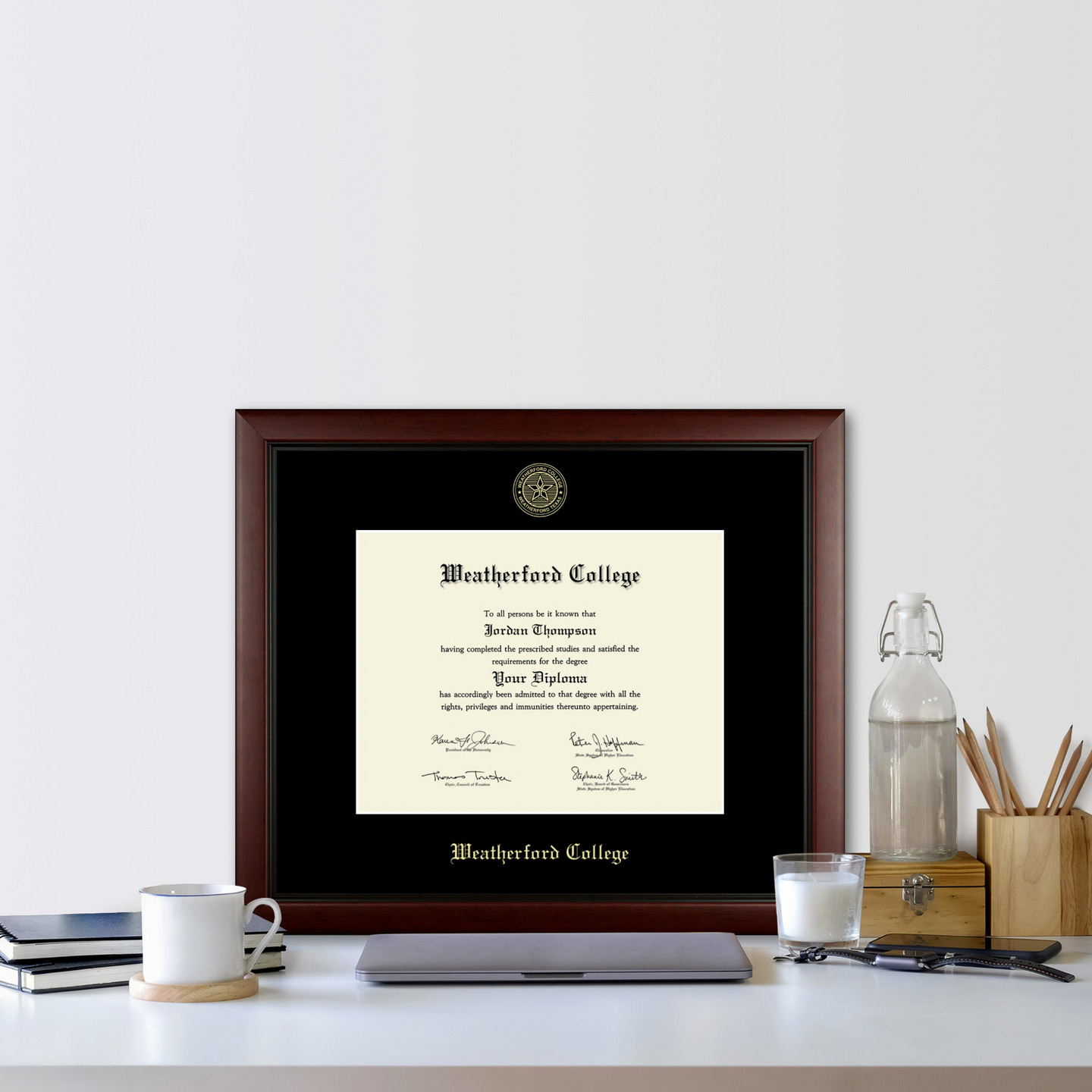 Weatherford College Gold Embossed Academy Edition Diploma Frame In