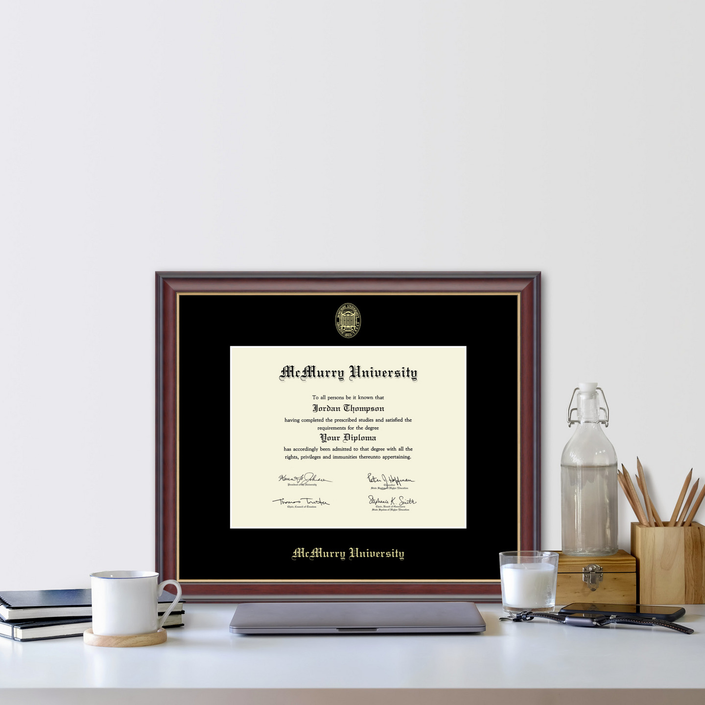 McMurry University Gold Embossed Diploma Frame in Studio Gold Item