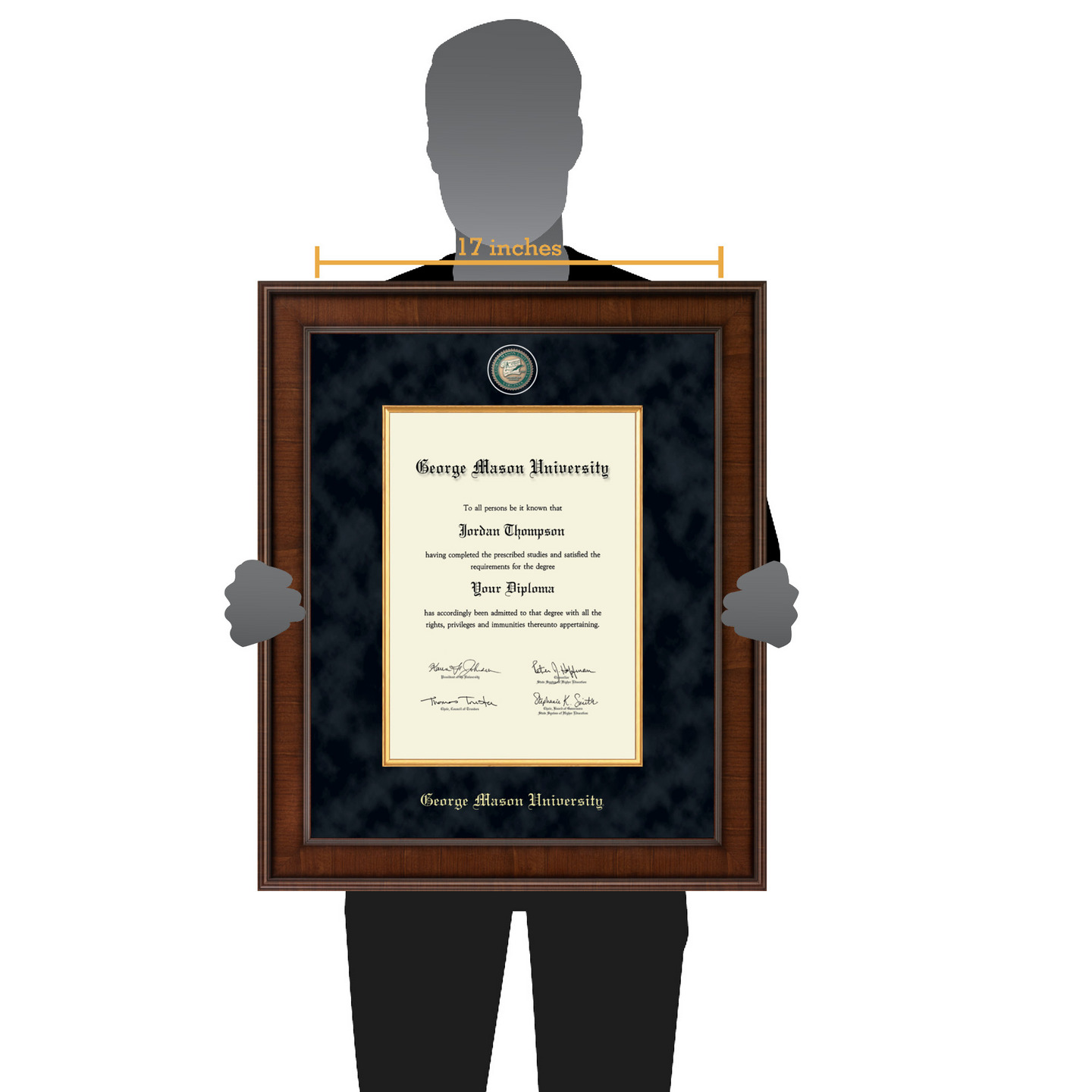 Mason University Presidential Masterpiece Diploma Frame in