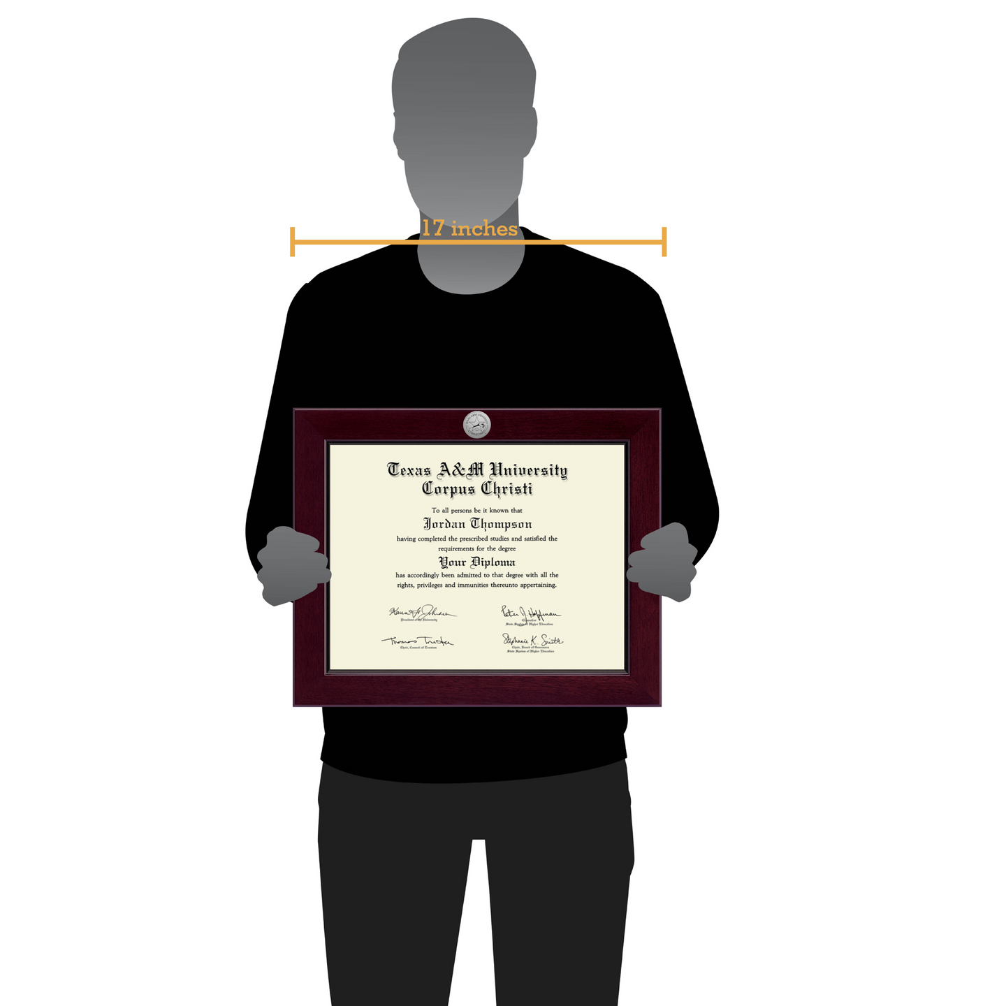 Texas A&M University Corpus Christi Century Silver Engraved Diploma