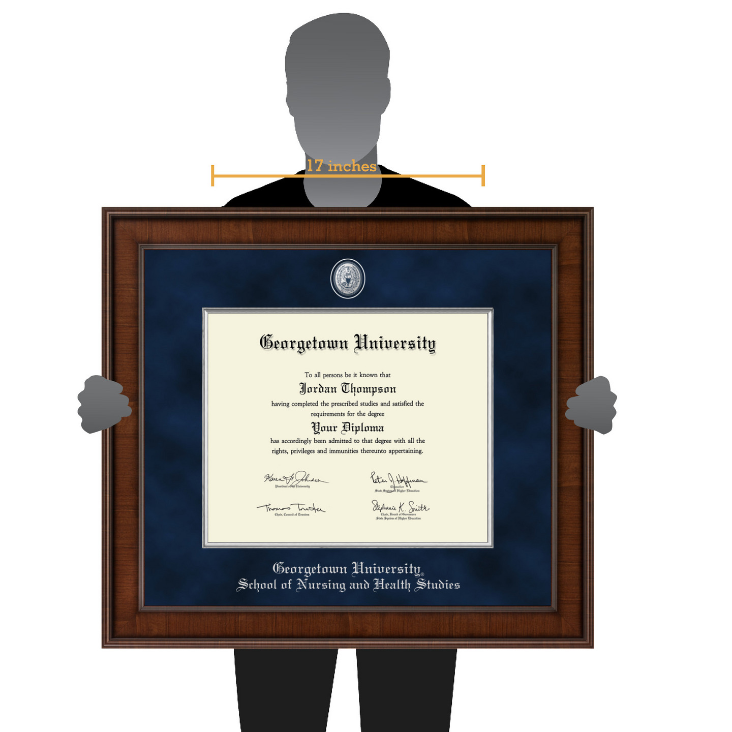 University Presidential Pewter Masterpiece Diploma Frame in