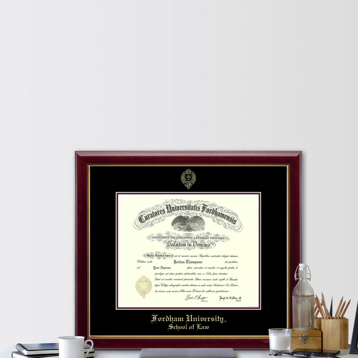 Fordham University Gold Embossed Diploma Frame in Gallery - Item