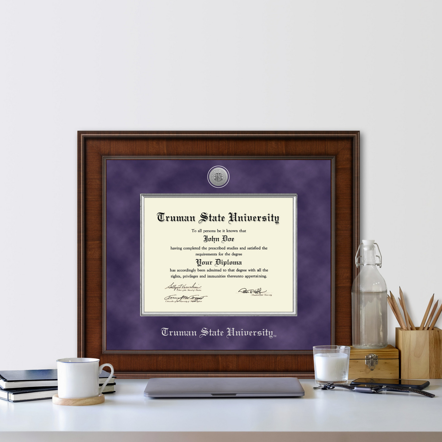 Truman State University Presidential Silver Engraved Diploma Frame in ...