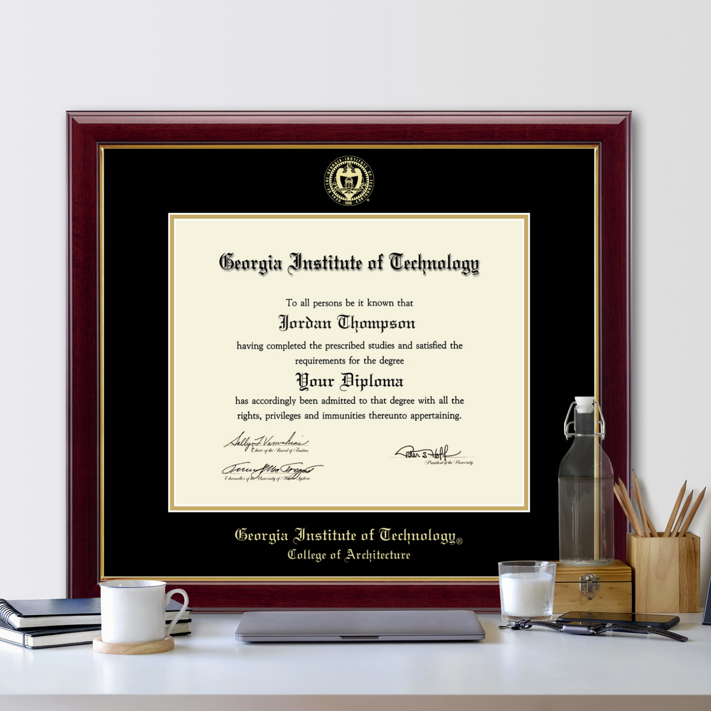 Institute of Technology Gold Embossed Diploma Frame in Gallery