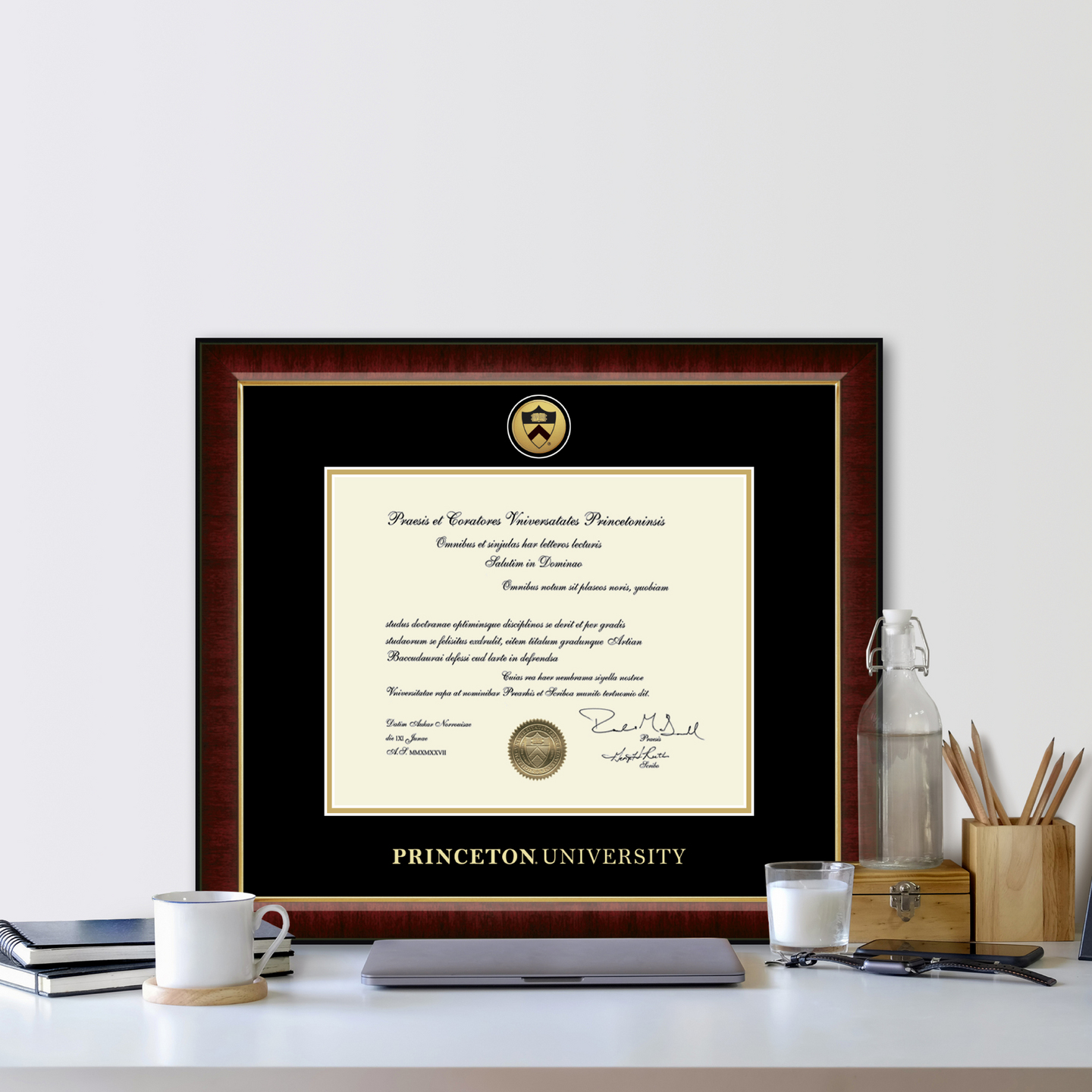 Princeton University Gold Engraved Medallion Diploma Frame in Murano Item 255033 from