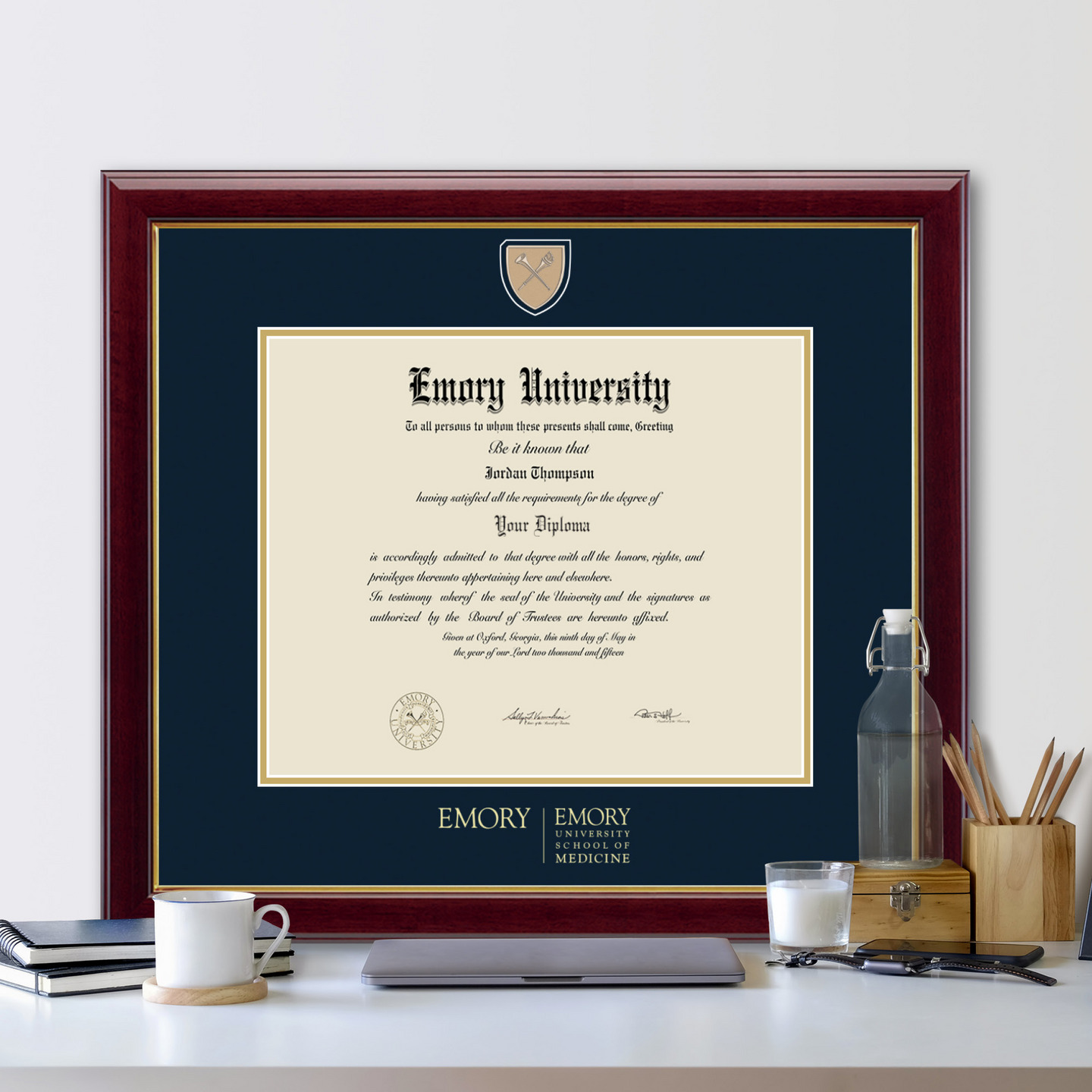 Emory University Masterpiece Medallion Diploma Frame in Gallery Item