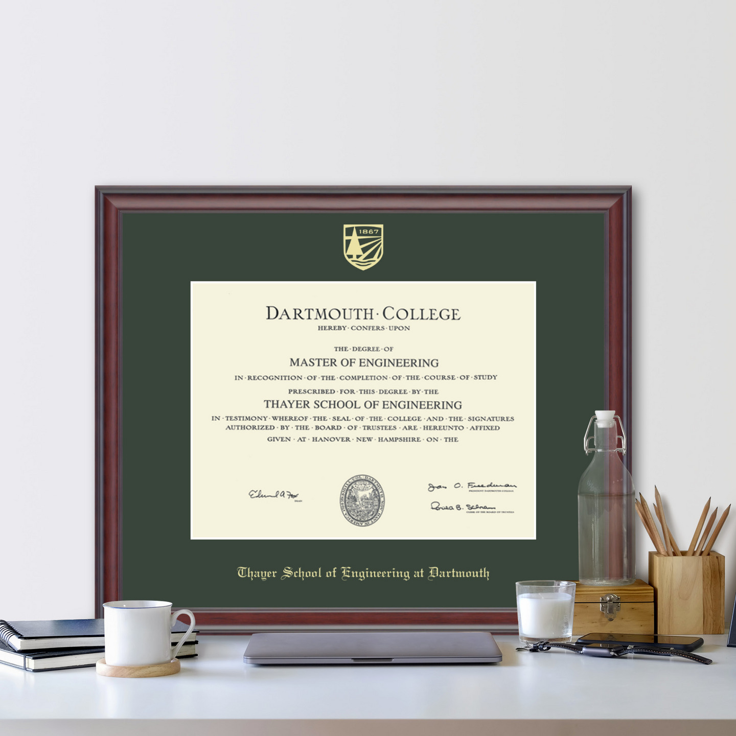 Dartmouth College Gold Embossed Diploma Frame in Studio Item 257533