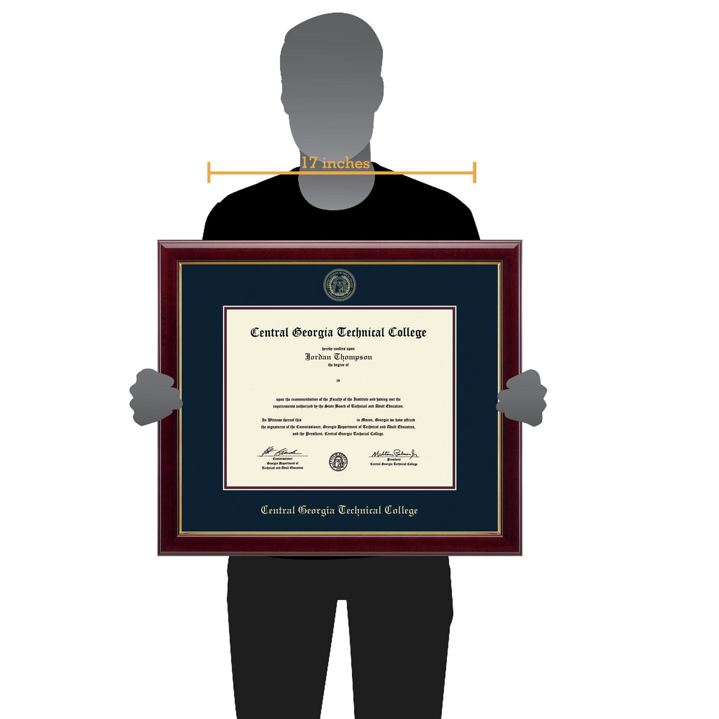 Central Technical College Gold Embossed Diploma Frame in