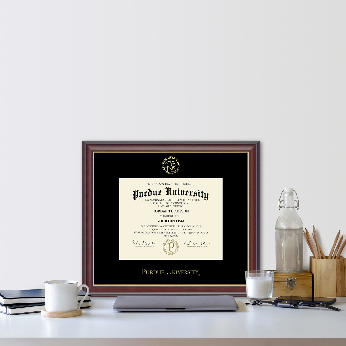Purdue University Gold Embossed Diploma Frame in Studio Gold Item