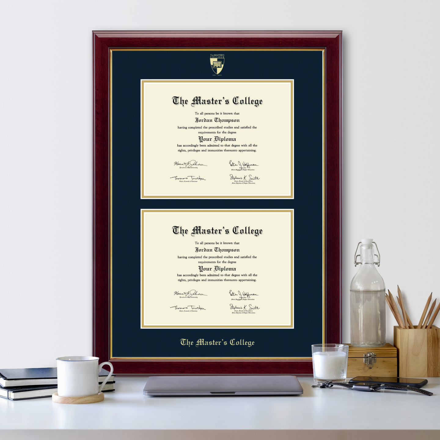 The Master's College Double Diploma Frame in Gallery Item 272672